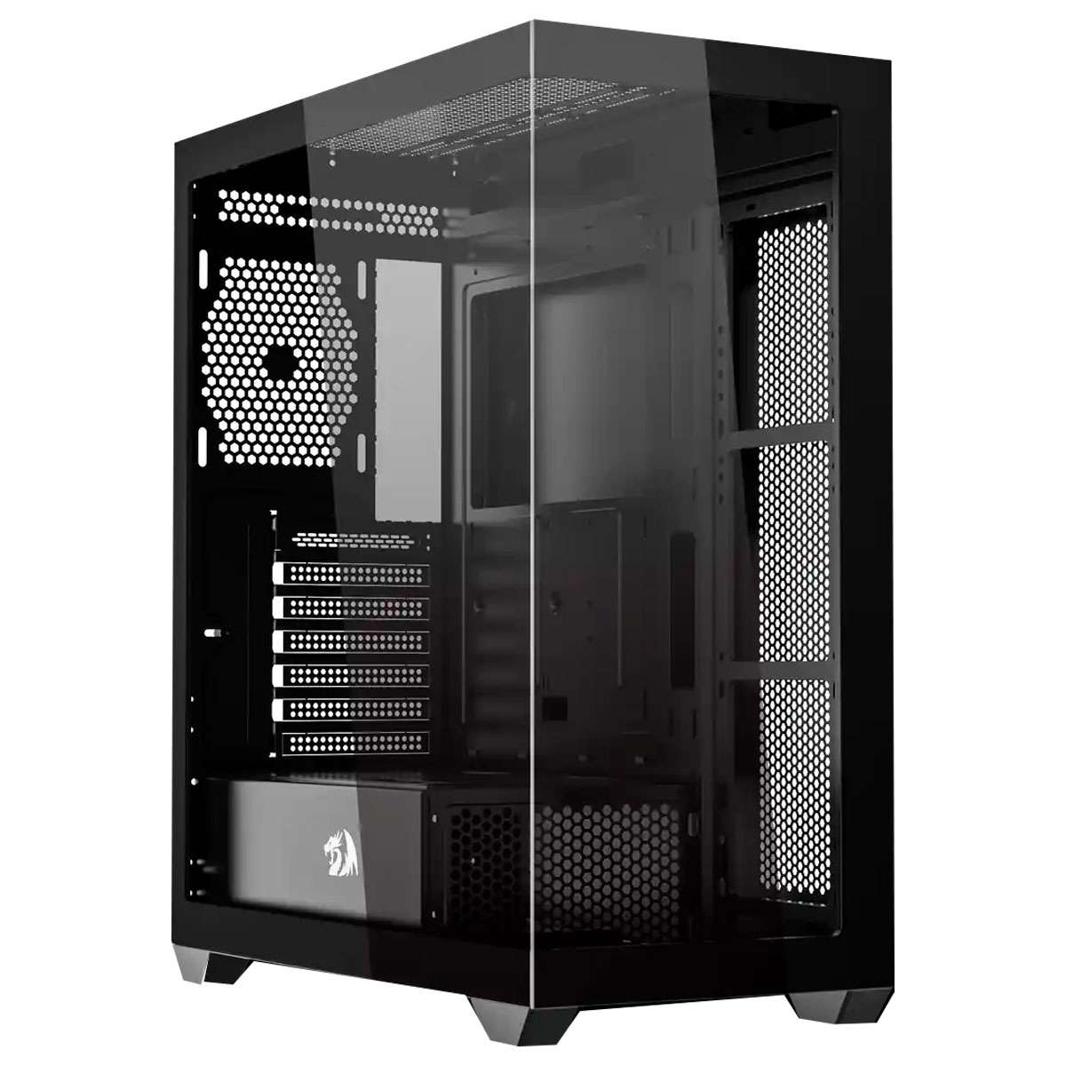 Gabinete Gamer Aquário Redragon Deflect - Vidro Temperado - ATX - Preto - CA-609B