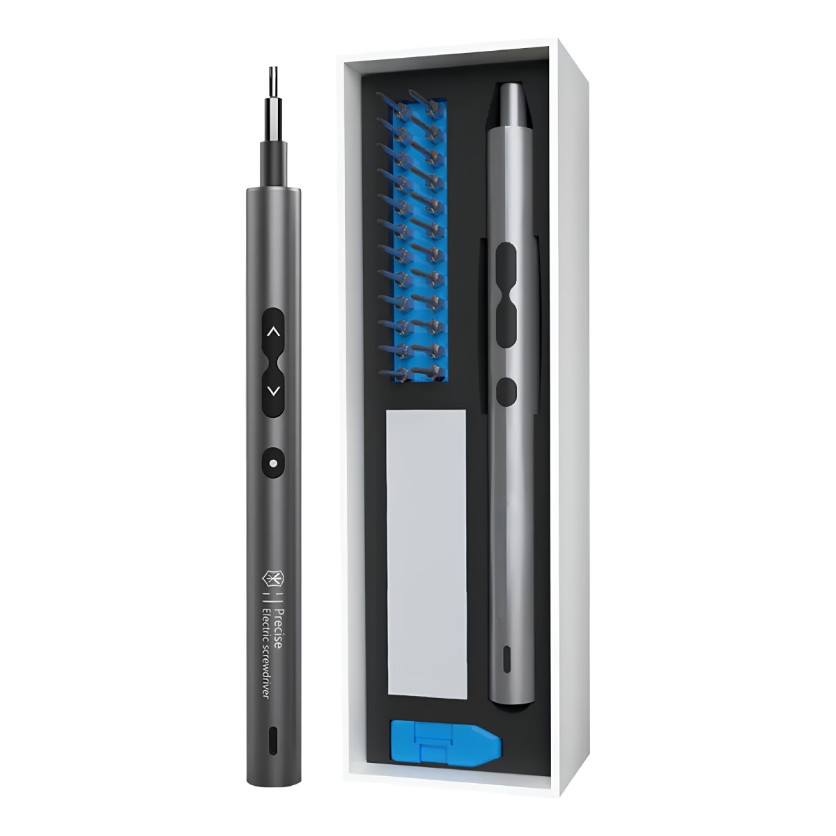 Conjunto de Chave Elétrica de Alta Precisão 28 em 1 - Multifuncional - Philips, Fenda, Triangular, Estrela e Spanner - Alimentação USB-C