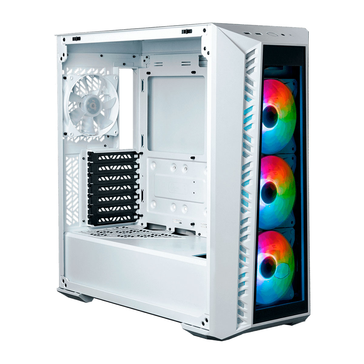 Gabinete Gamer Cooler Master Maxterbox MB520 - Vidro Temperado - 4 Coolers ARGB Inclusos - ATX - Branco - MB520-WGNN-S01