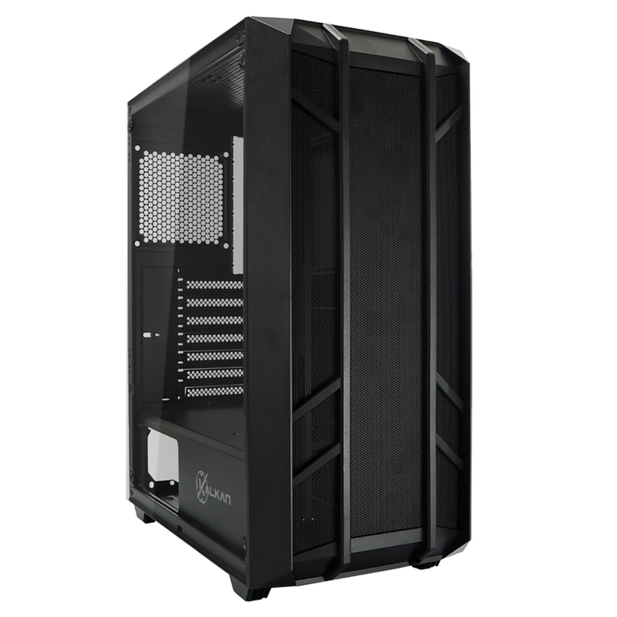Gabinete Gamer Kalkan Alfern - Vidro Temperado - Frontal em Mesh - ATX - Preto - KLK00034