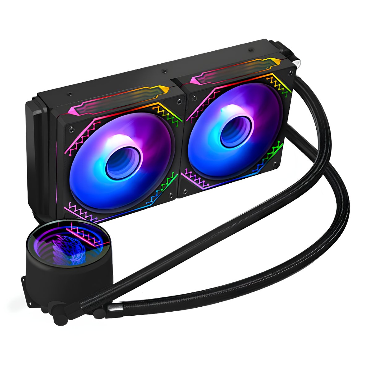 Water Cooler K-Mex Infinite Space - 240mm - ARGB - (AMD / INTEL) - Preto - WAC7F12QFTDAB0X