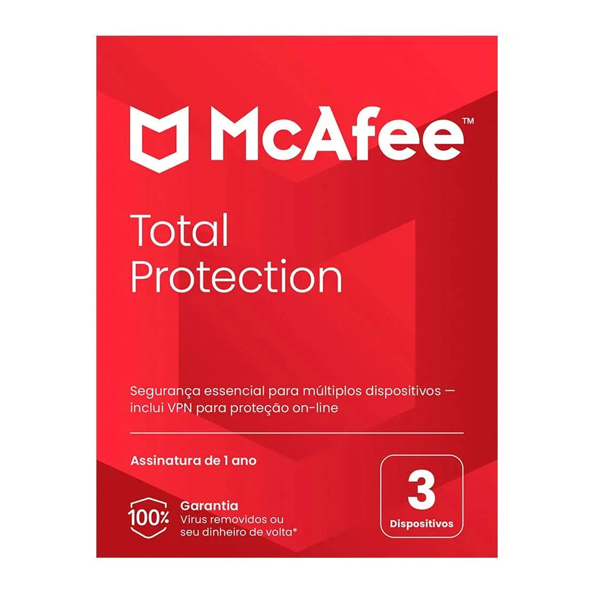McAfee Antivírus Total Protection - Licença de 1 ano - 3 Dispositivos - ESD - Versão Download