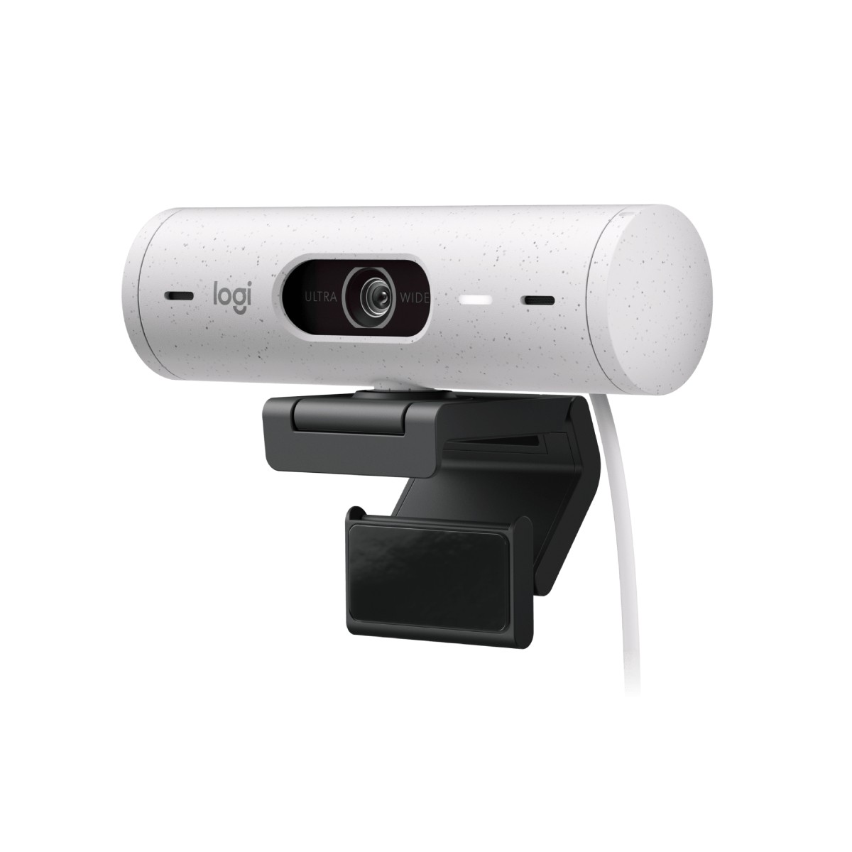 Web Câmera Logitech Brio 500 - Video Chamada e Gravações em Full HD - Microfone Duplo - Branco - 960-001426-C