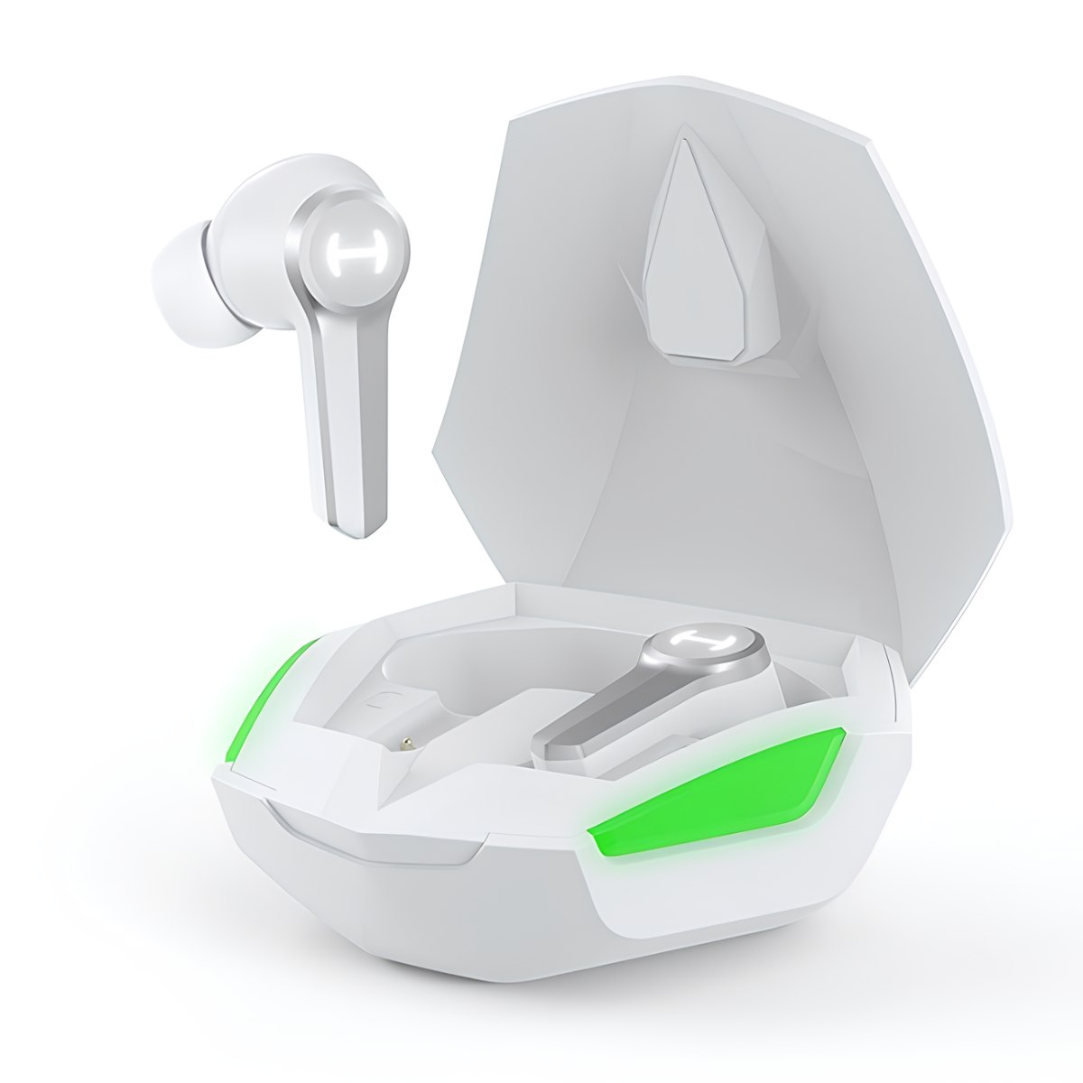 Fone de Ouvido Bluetooth Earbud Edifier TWS GT4 Hecate Gamer - com Case Carregador - Iluminação RGB - Branco