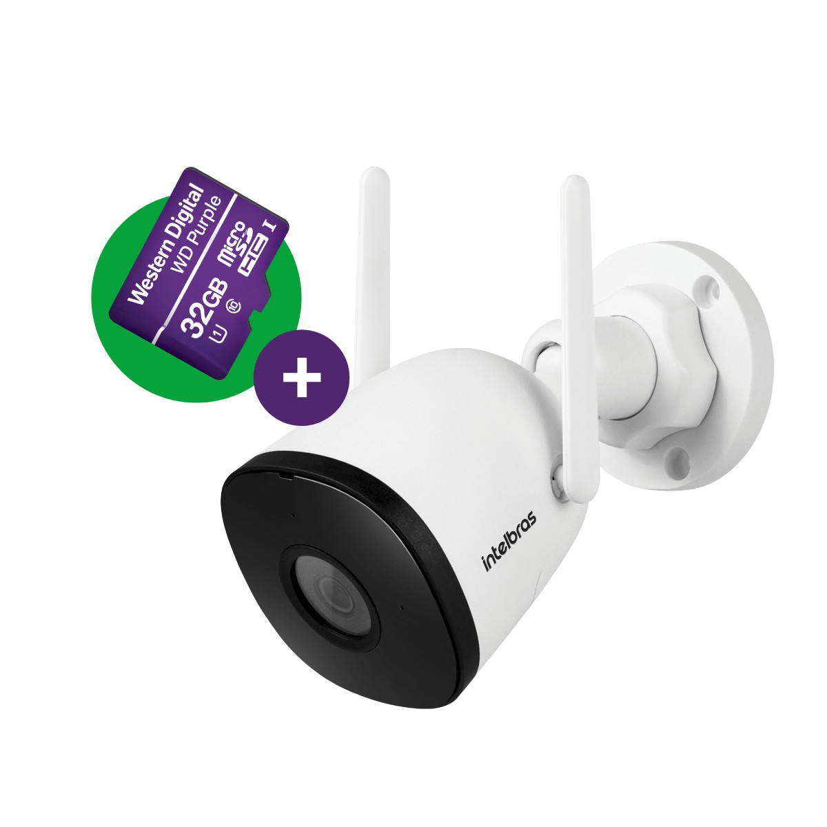 Câmera de Segurança IP Externa Intelbras iM5 SC - Bullet - Wi-Fi - Visão Noturna - Full HD - ONVIF - Proteção contra chuva IP67 - Incluso Cartão MicroSD 32GB