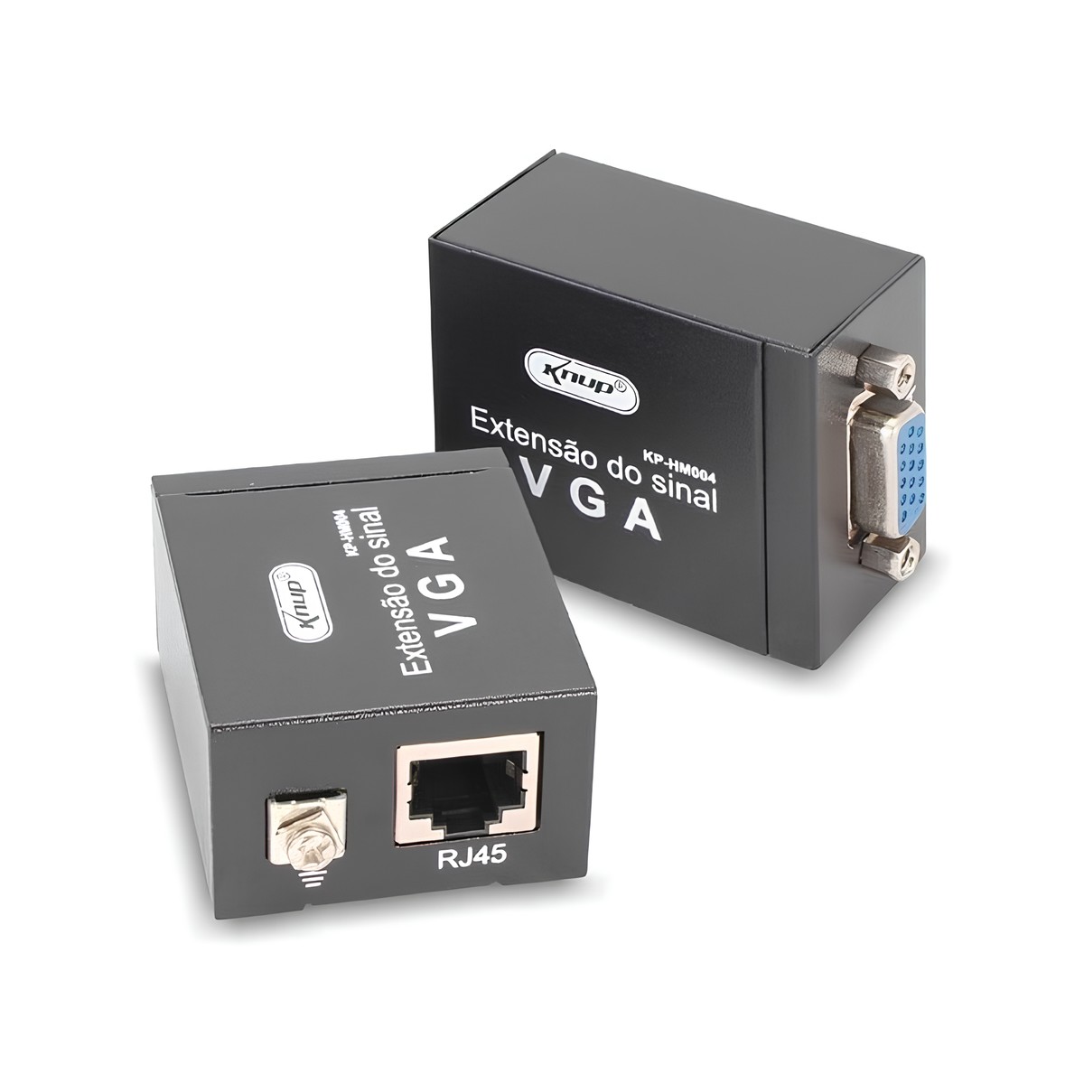 Extensor VGA via Cabo de Rede UTP - VGA para RJ45 - (DB15 M x RJ45 F) - Alcance de até 60 metros - Knup KP-HN004