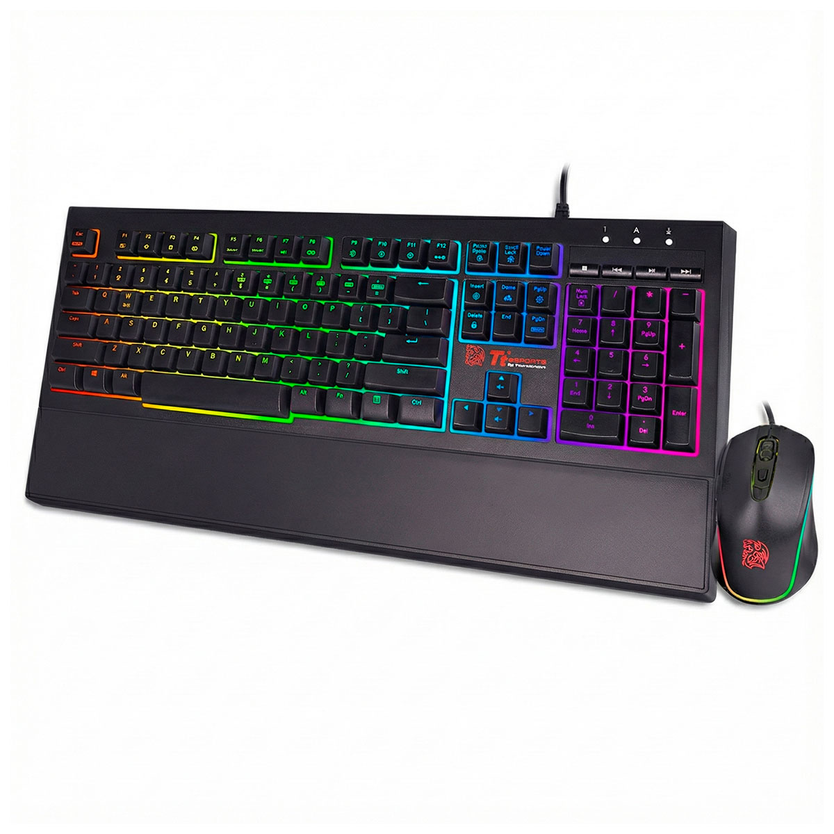 Kit Teclado e Mouse Gamer Thermaltake Challenger Elite - Ergonômico - 3200dpi - RGB