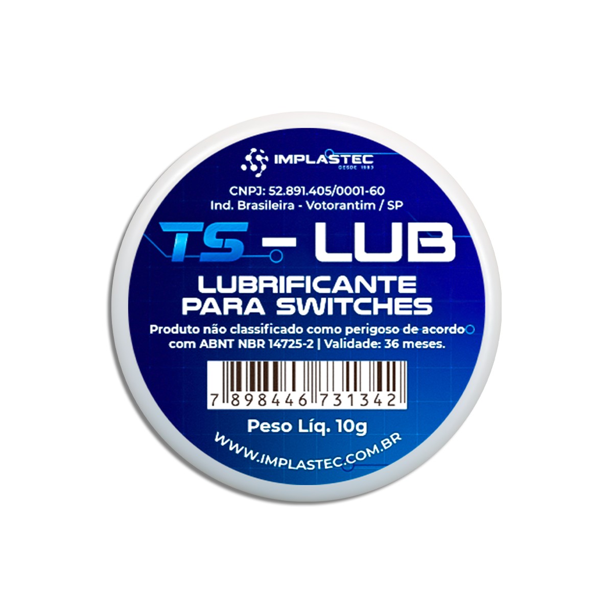 Lubrificante Implastec Graxa de Silicone - Para Switches Mecânicos e Engrenagens de Precisão - 10g