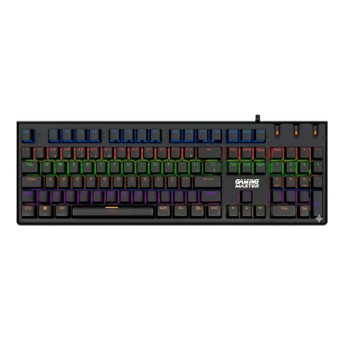 Teclado Mecânico Gamer K-Mex Dracarys KDGB - ABNT2 - Iluminação RGB - Switch Blue - Preto - KGDB28U0001CB0X