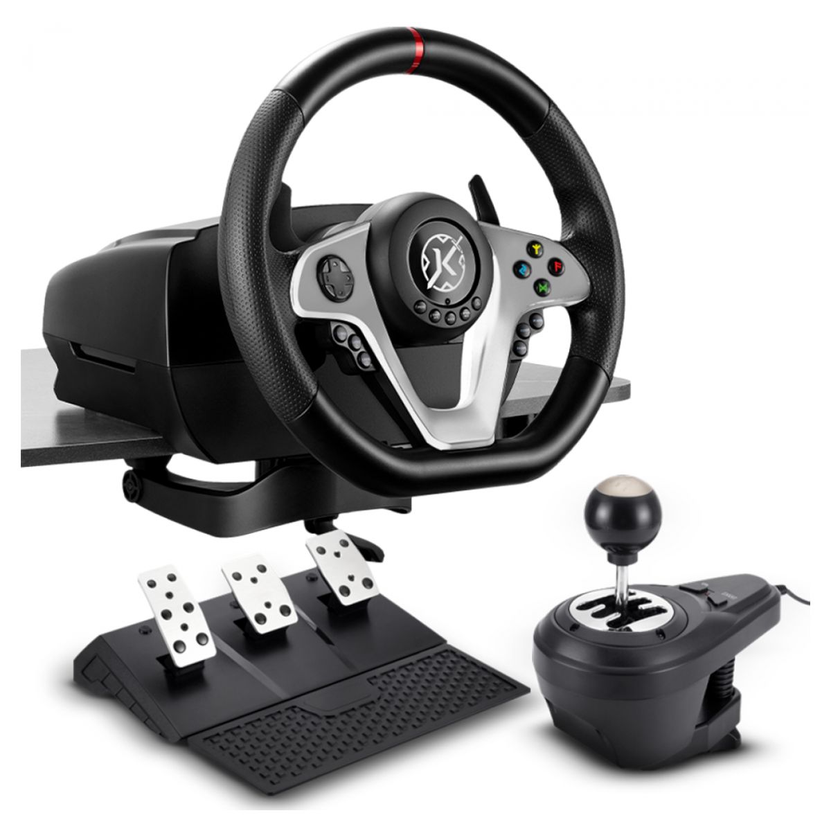 Volante Kalkan G500 Pro Racing - Para XBOX Series X, XBOX One e PC - com Pedal e Câmbio - Force Feedback - KLK00032