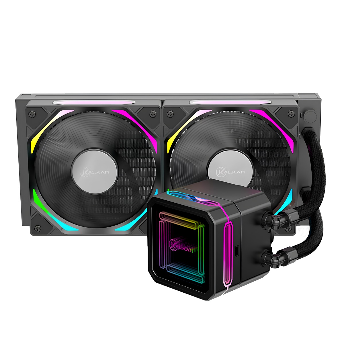 Water Cooler Kalkan Delta ARGB 240mm - (AMD / INTEL) - TDP 280W - Preto - KLK00050