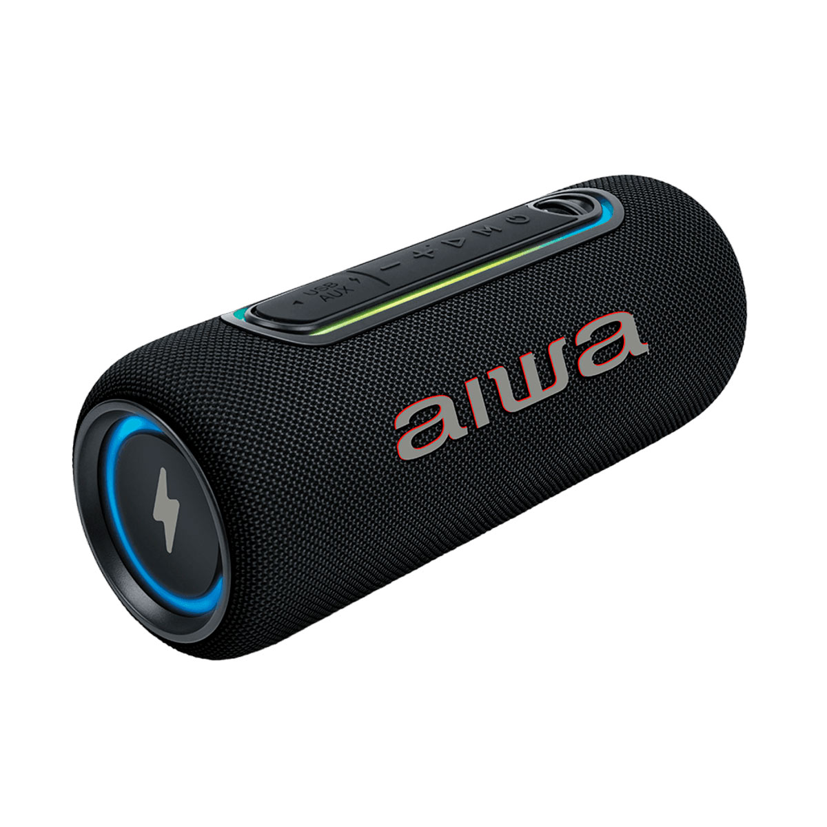 Caixa de Som Bluetooth Aiwa SP-05-LB - TWS - 30W RMS - Resistente a Agua - Iluminação LED - Preto