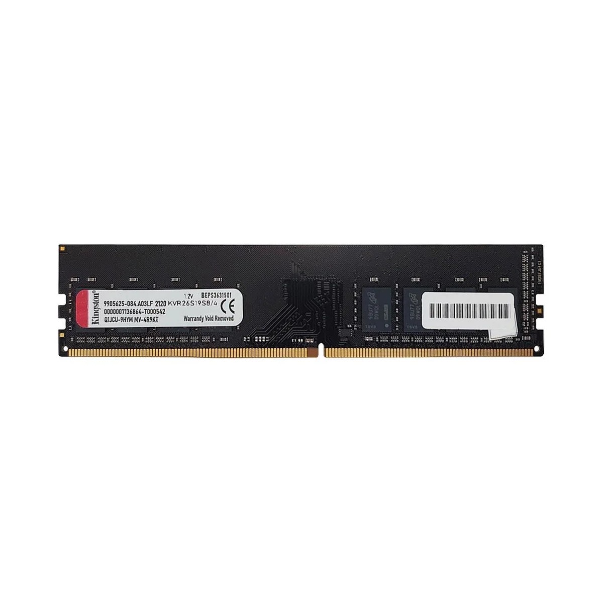 Memória 4GB DDR4 2666MHz Kingston - CL19 - KVR26N19S8/4