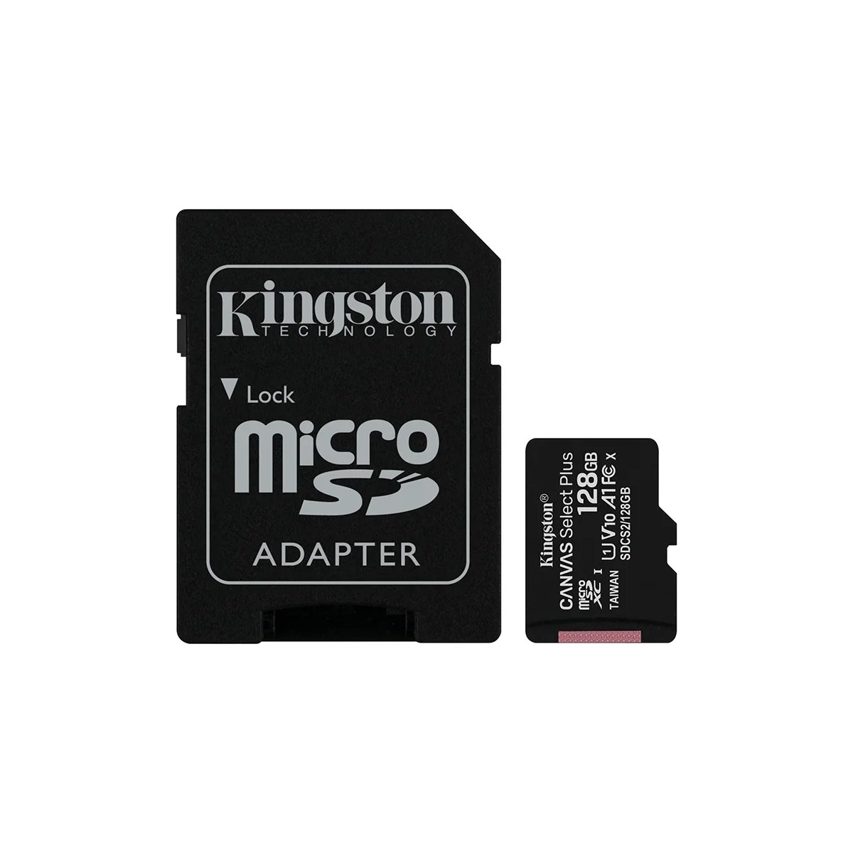 Cartão 128GB Micro SD - Classe 10 - com Adaptador - Kingston - SDCS3/128GB
