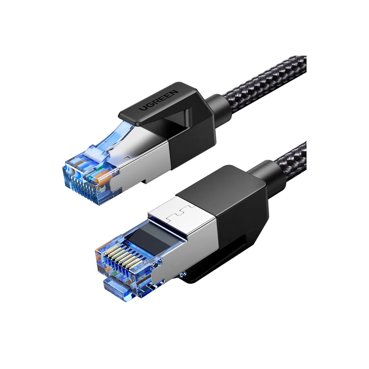 Cabo de Rede FTP (Patch Cord) RJ45 Cat 8 - Blindado - 3 metros - Preto - Ugreen 80432