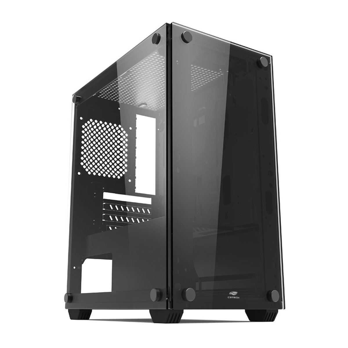 Gabinete Gamer C3Tech MT-G110BK - Vidro Temperado - Micro ATX - Preto