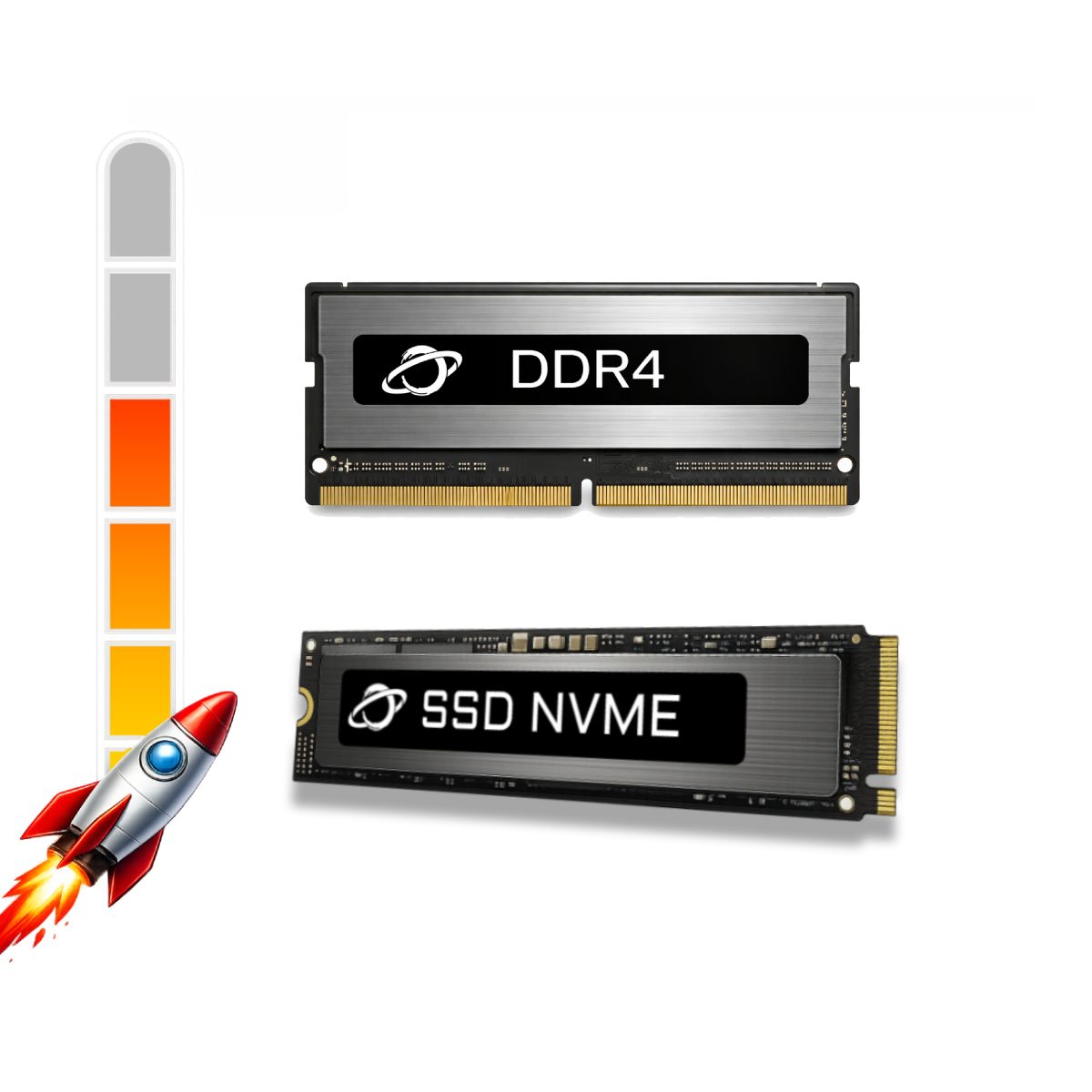 Kit Upgrade Notebook Performance - SSD 2TB M.2 + Memória 16GB DDR4 - Aumento da velocidade Notebook em até 10x