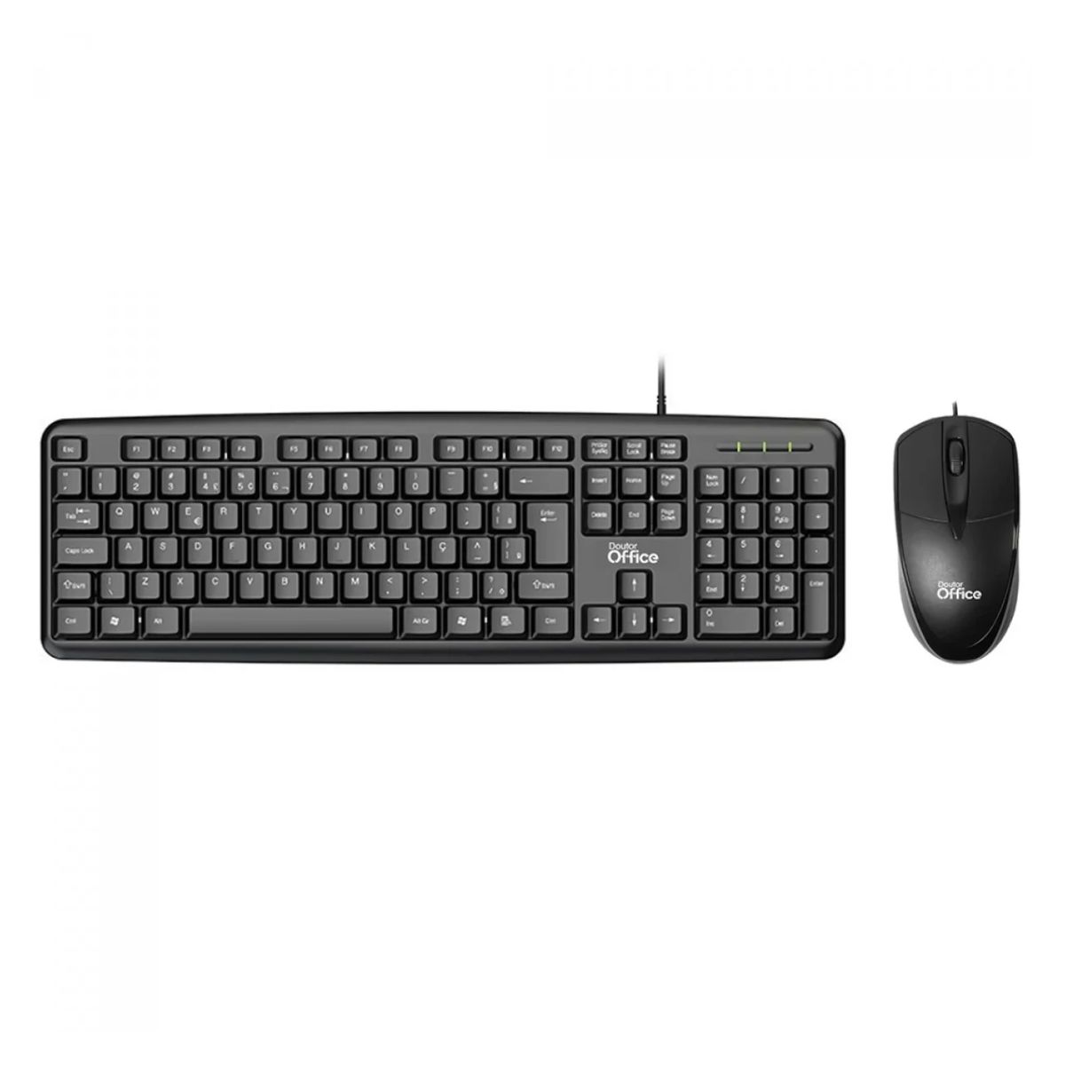 Kit Teclado e Mouse USB Doutor Office DC100 - ABNT2 - Preto