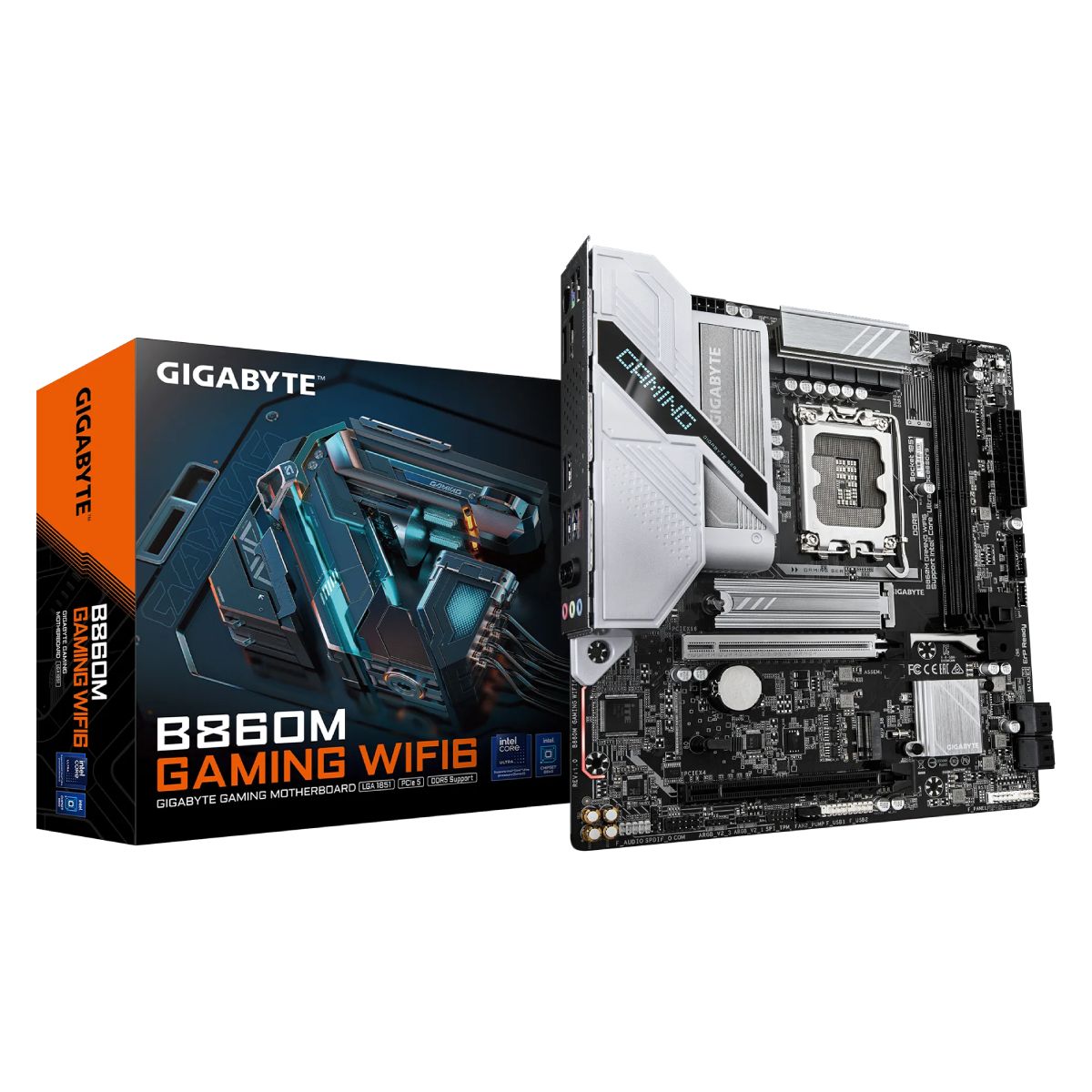 Placa Mãe Gigabyte B860M Gaming (LGA 1851 - DDR5 9066 O.C) - Chipset Intel B860M - Wi-Fi 6 - 2 Slots M.2 - Micro ATX