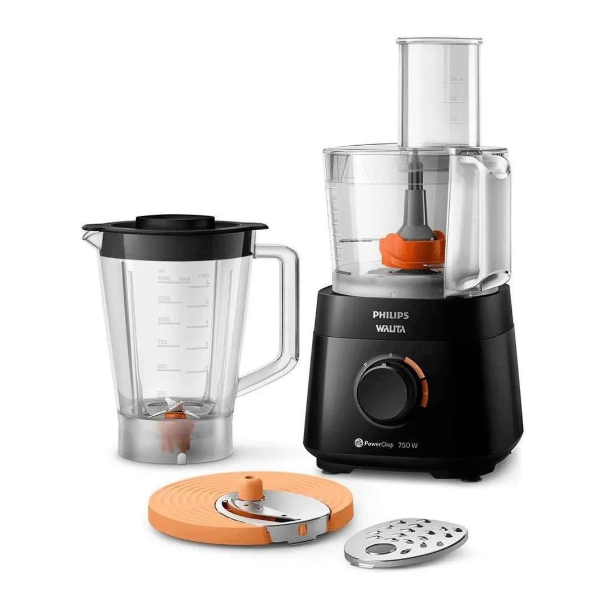 MultiProcessador de Alimentos Philips Walita Serie 3000 - 127V - 750W - Liquidificador, Processador e Fatiador - RI7301/91