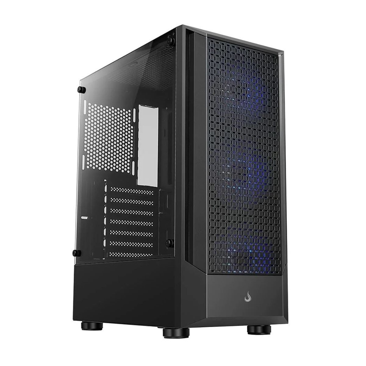 Gabinete Gamer Rise Mode Wave - Vidro Temperado - 3 Coolers ARGB Inclusos - ATX - Preto - RM-WA-FB-ARGB
