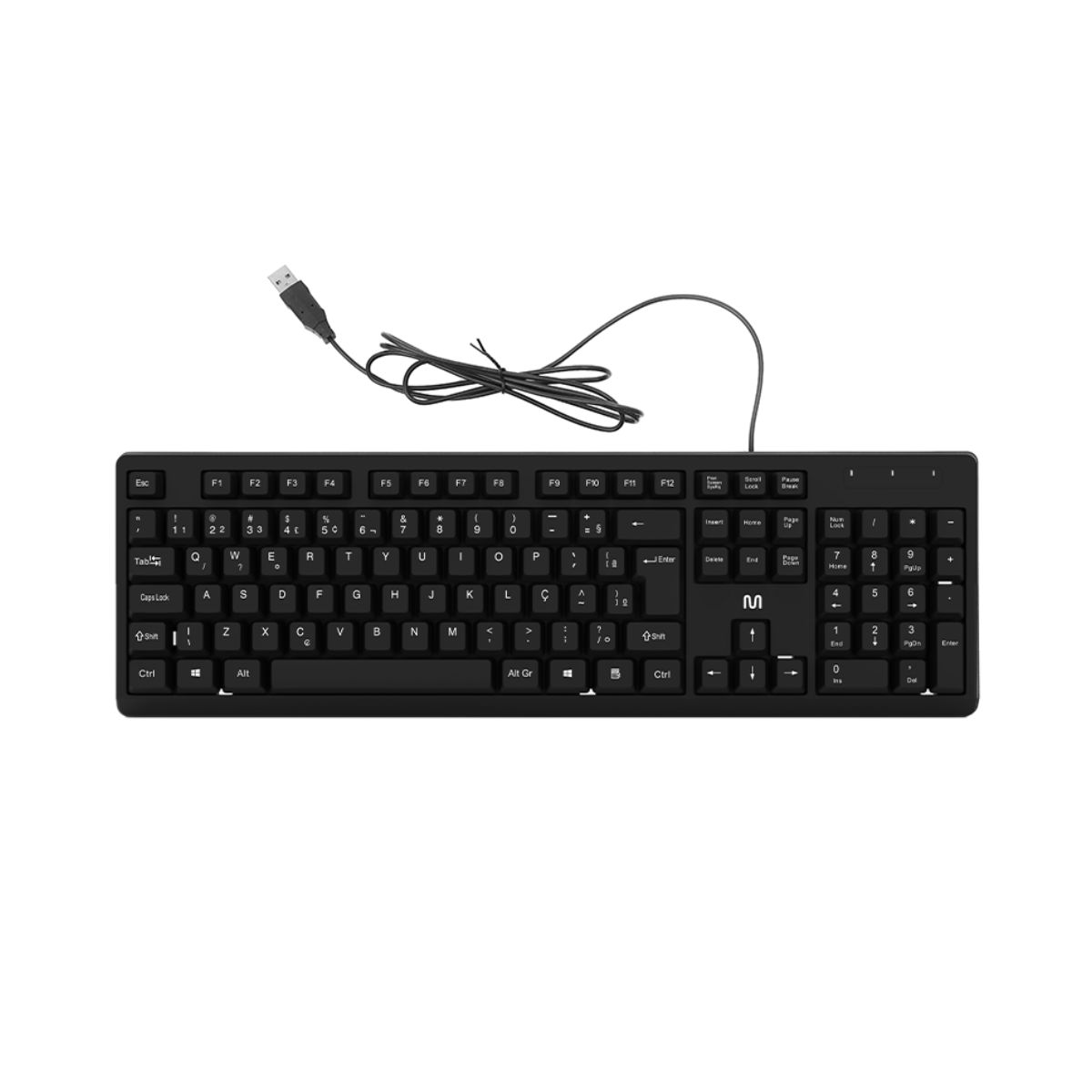 Teclado USB Multilaser TF600 - ABNT2 - Preto - TC600