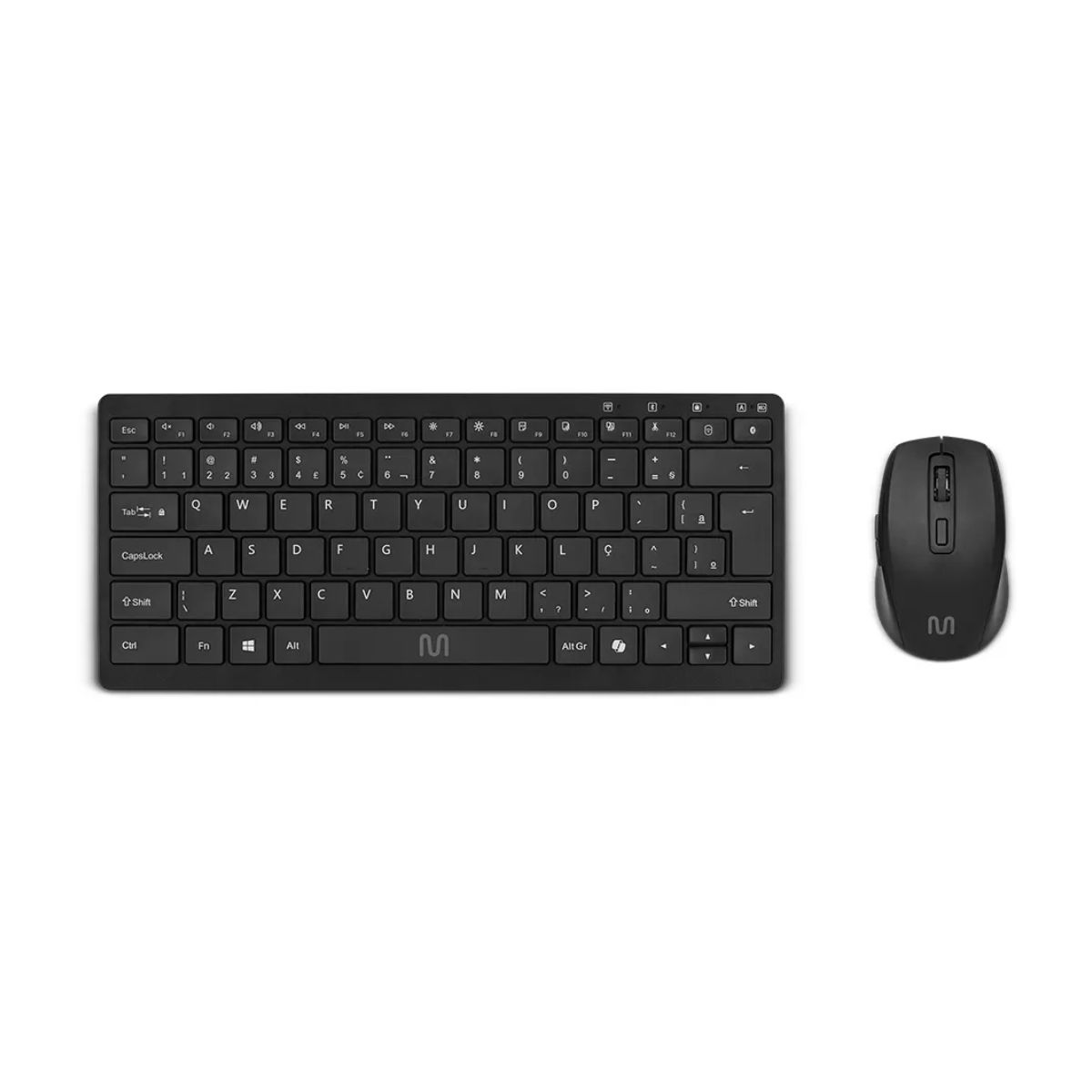 Kit Teclado e Mouse sem Fio Multilaser MS500 - ABNT2 - Compacto - 1.600dpi - 2.4Ghz e Bluetooth - TC404