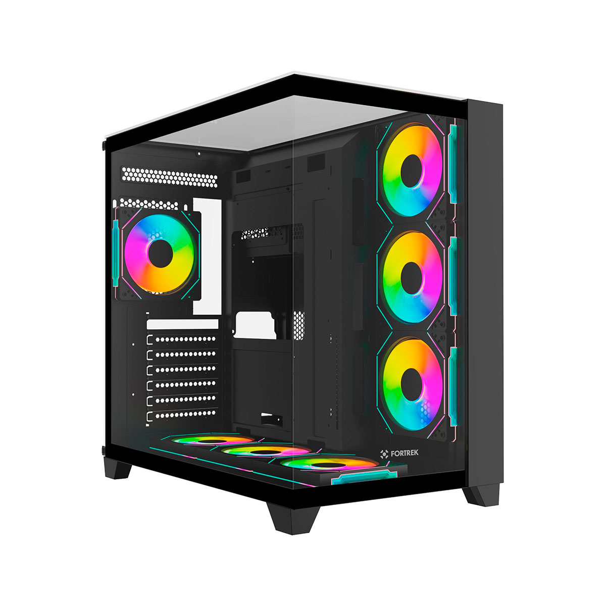 Gabinete Gamer Aquário Fortrek Clarity Full - Vidro Temperado - Até 7 Fans - ATX - Preto - 86946