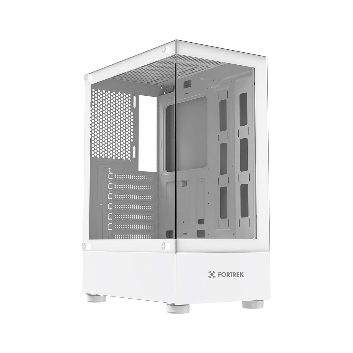 Gabinete Gamer Aquário Fortrek Cristal - Vidro Temperado - ATX - Branco - 86947