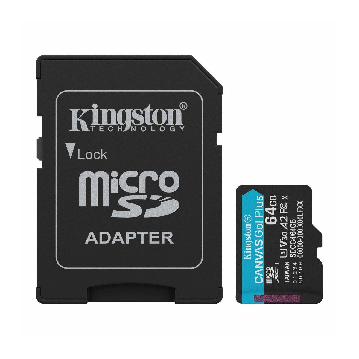 Cartão 64GB MicroSD com Adaptador SD - Classe 10 - Velocidade até 200MB/s - Kingston SDCG4/64GB