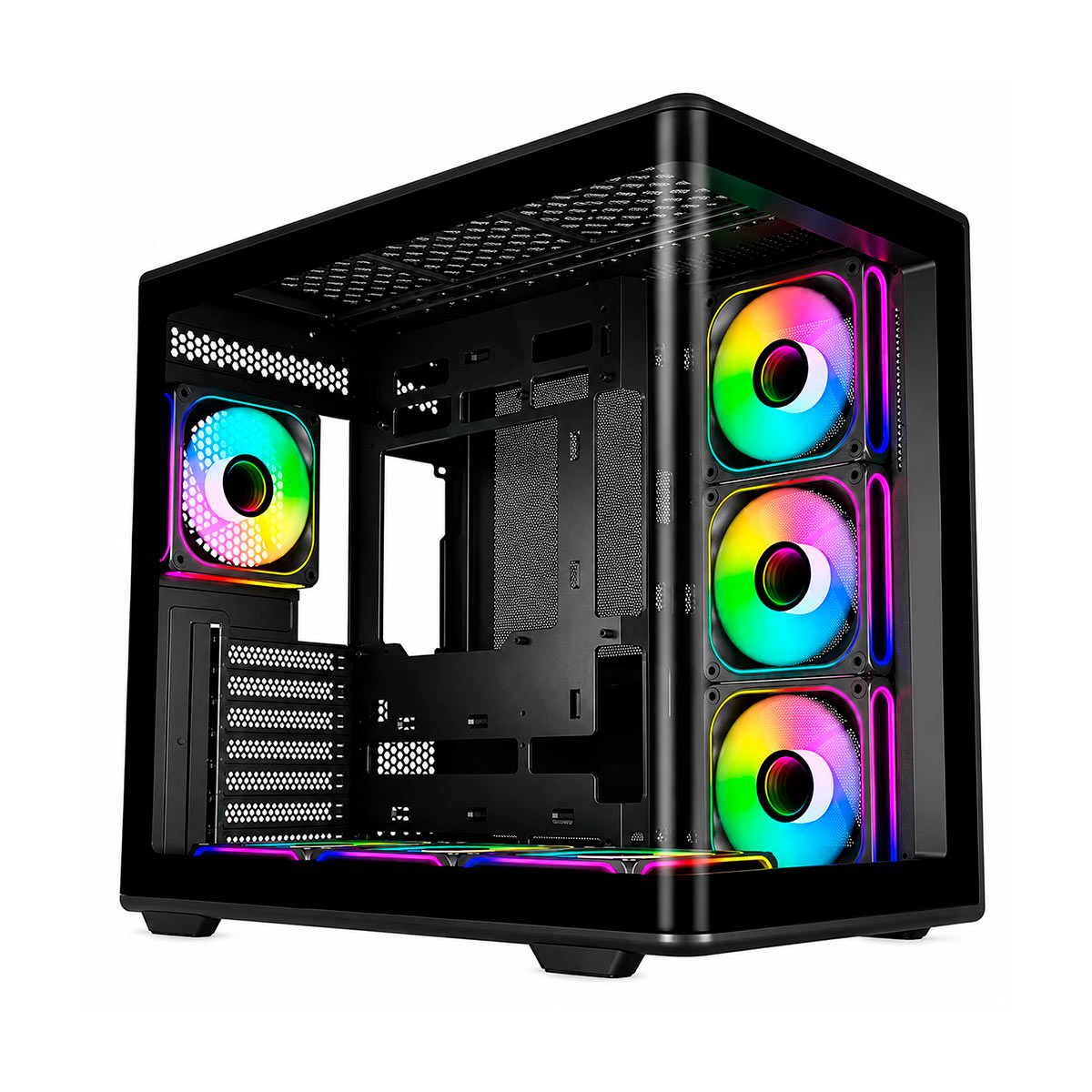 Gabinete Gamer Cooler Master Elite 600 - Vidro Temperado - Mid Tower - ATX - Preto - E600-KGNN-S02