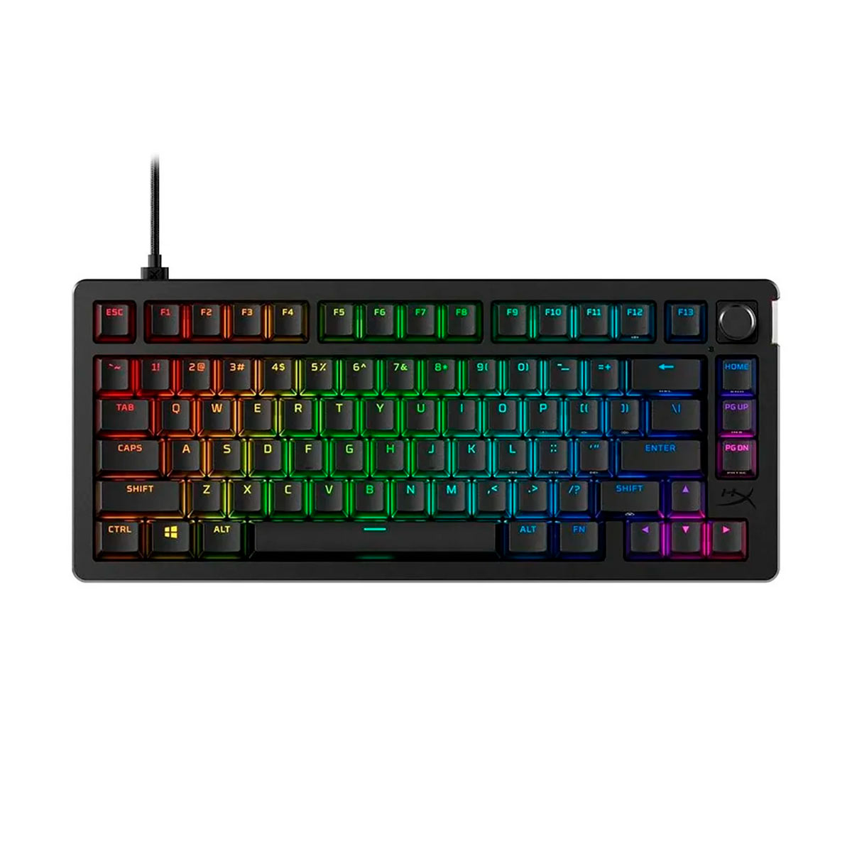 Teclado Mecânico Gamer HyperX Alloy Rise 75 - Formato 75% - Switch Linear - Iluminação RGB - Preto - 7G7A4AA#AC4