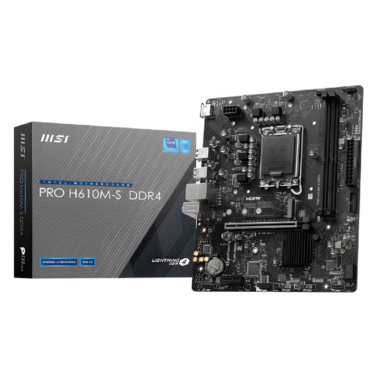 Placa Mãe MSI H610M-S Pro (LGA 1700 - DDR4 3200) - Chipset H610 - Slot M.2 - Micro ATX