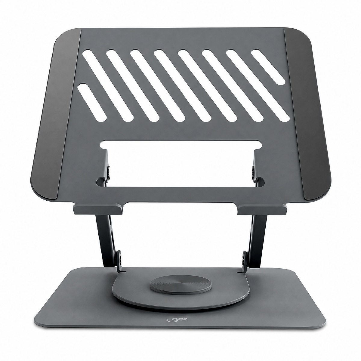 Suporte para Notebook Get Spin - Base Giratória 360° - Altura Ajustável - Aço Carbono - 72638
