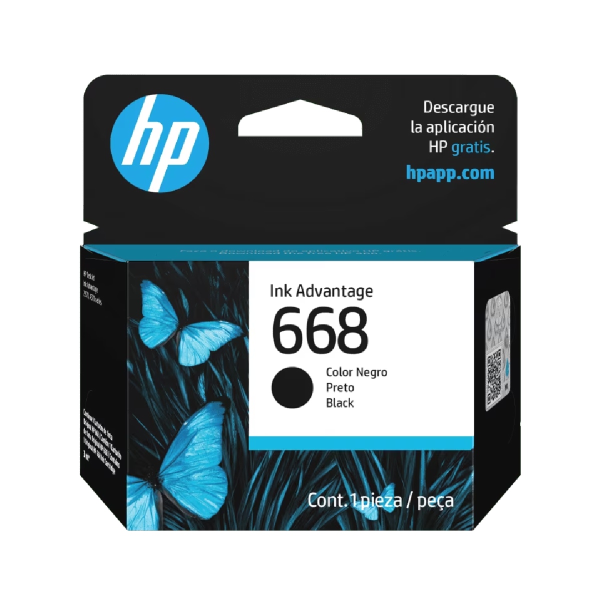 Cartucho HP 668 Preto - 7FP37VL