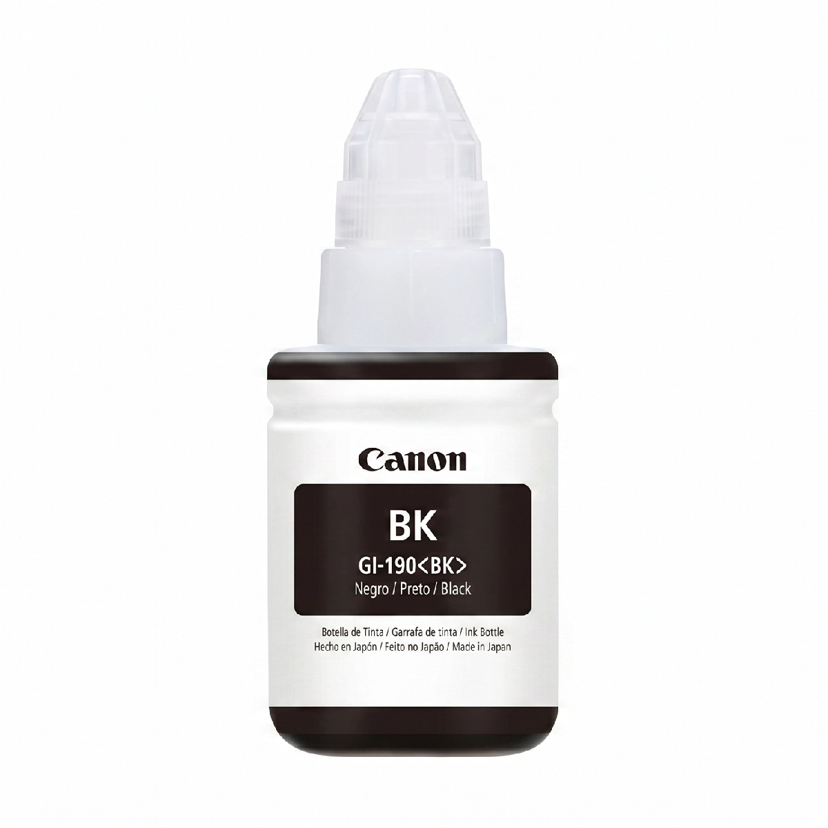 Refil de Tinta Canon GI-190BK - 135ml - Preto - Para Impressoras Pixma G1100 / G2100 / G3100 / G4100 - 0667C001AC