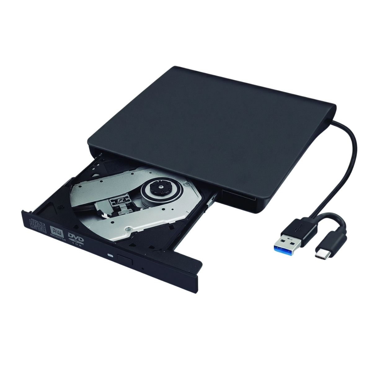 Gravador DVD Externo Portátil - USB 3.0 e USB-C - LT-DVD01