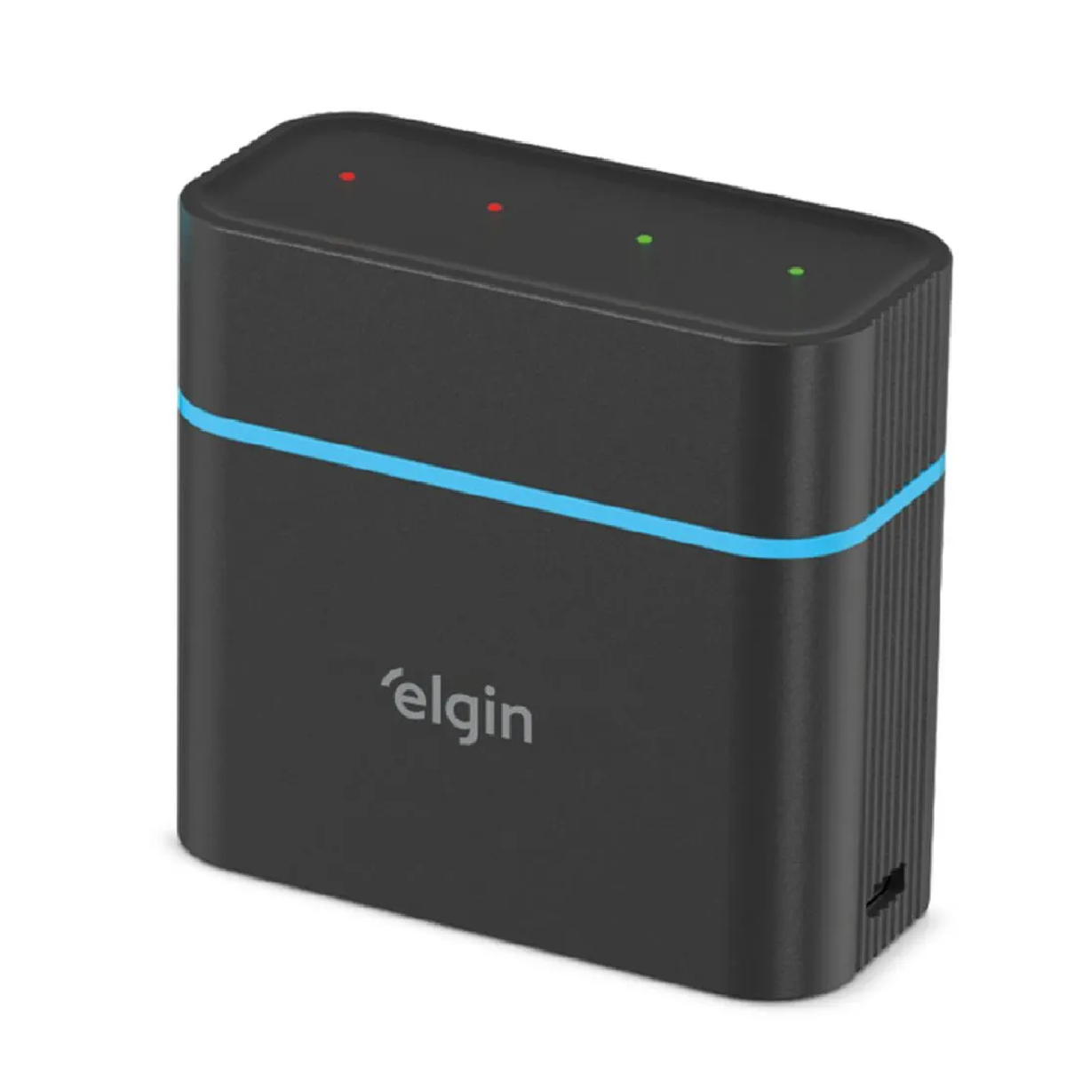 Carregador de Pilhas Elgin AA e AAA - Cabo USB-C - com 4 Pilhas AA e AAA - Box com LED Indicador de Carga - 46RSCUSBCX04