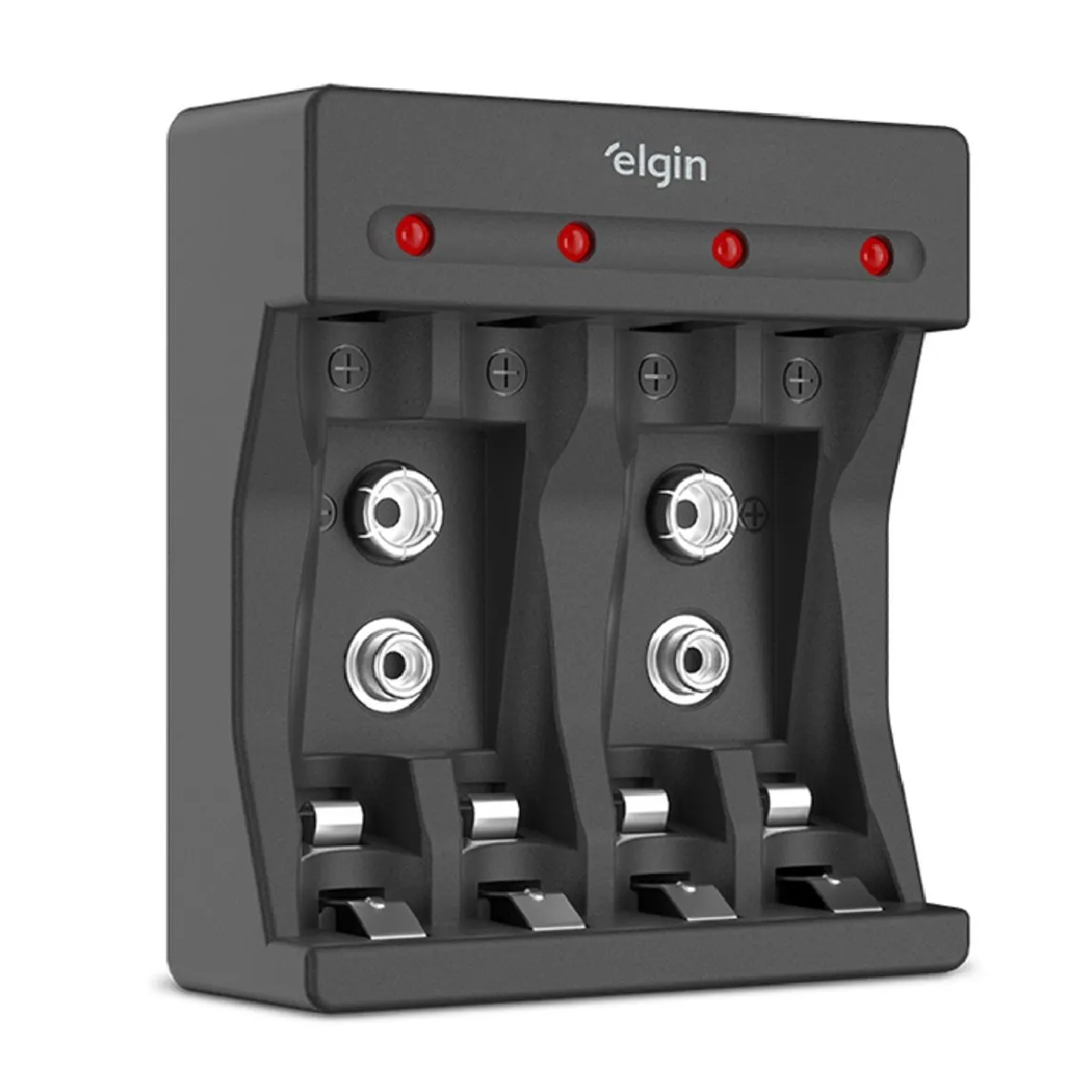 Carregador de Pilhas Elgin AA, AAA e Bateria 9V - Cabo USB-C - 46RSCUSB0000