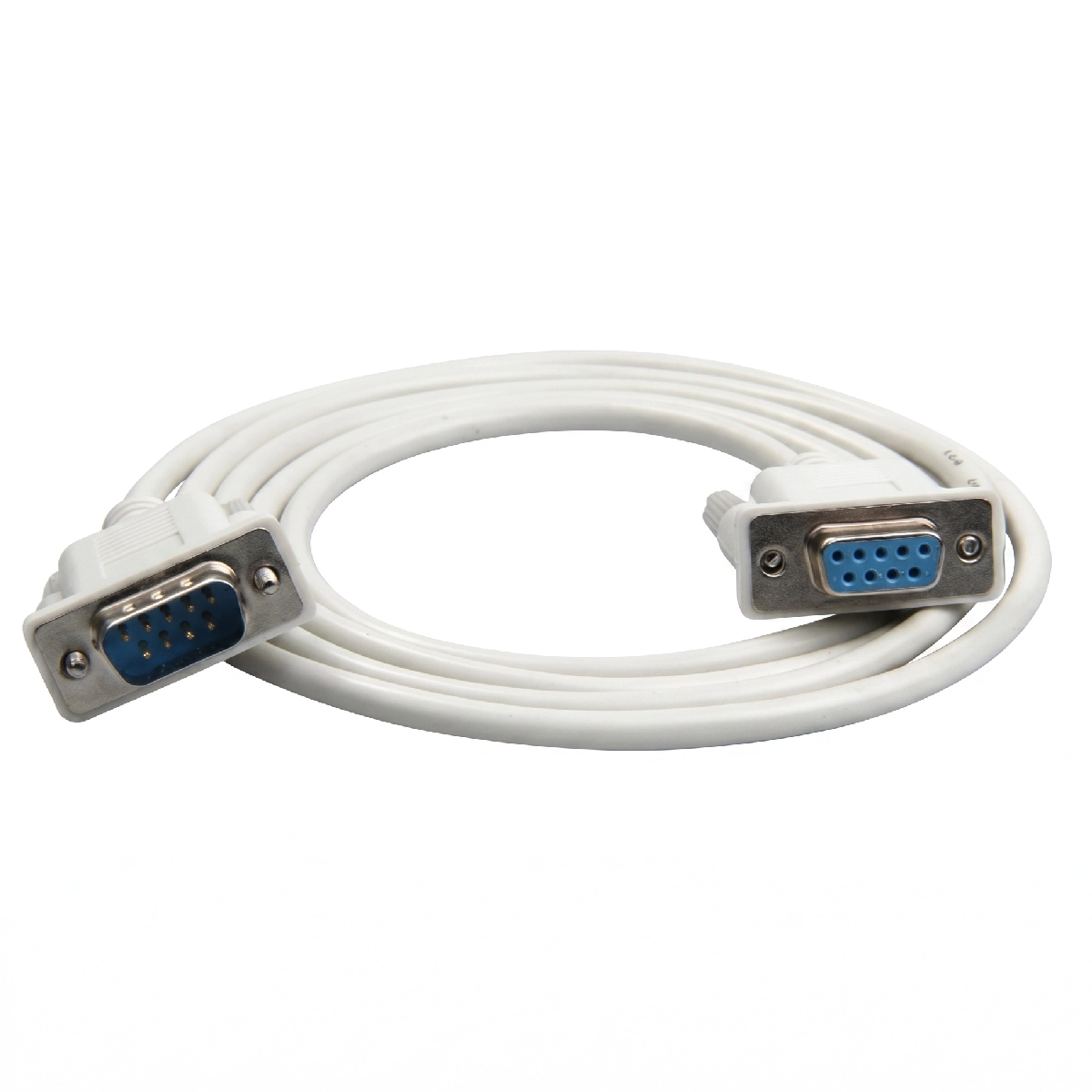Cabo Serial Extensor DB9 Macho x DB9 Fêmea - RS232 - 2,5 metros - Branco
