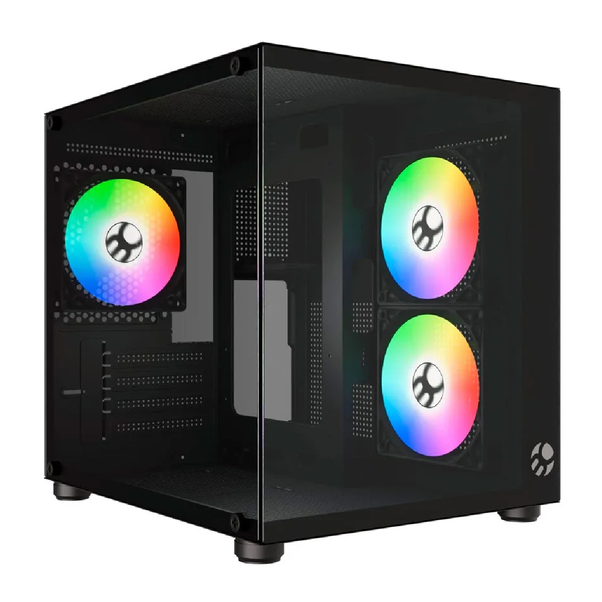 Gabinete Gamer Bluecase BG-064 Pure Pro - Vidro Temperado - USB 3.0 - 3 Fans Inclusos - Micro ATX - Preto - BG-064PBBX