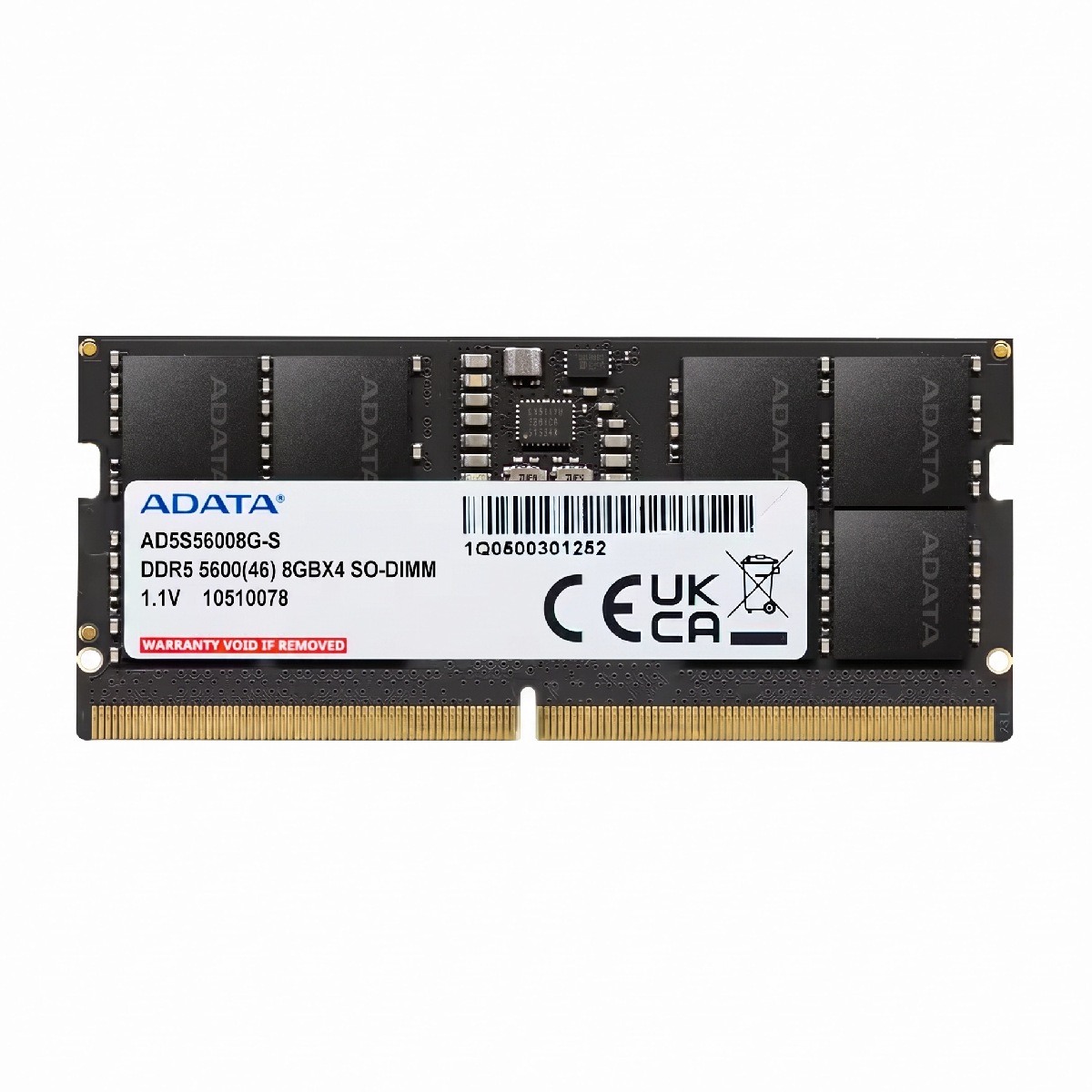 Memória SODIMM 8GB DDR5 5600MHz Adata - para Notebook - AD5S56008G-S