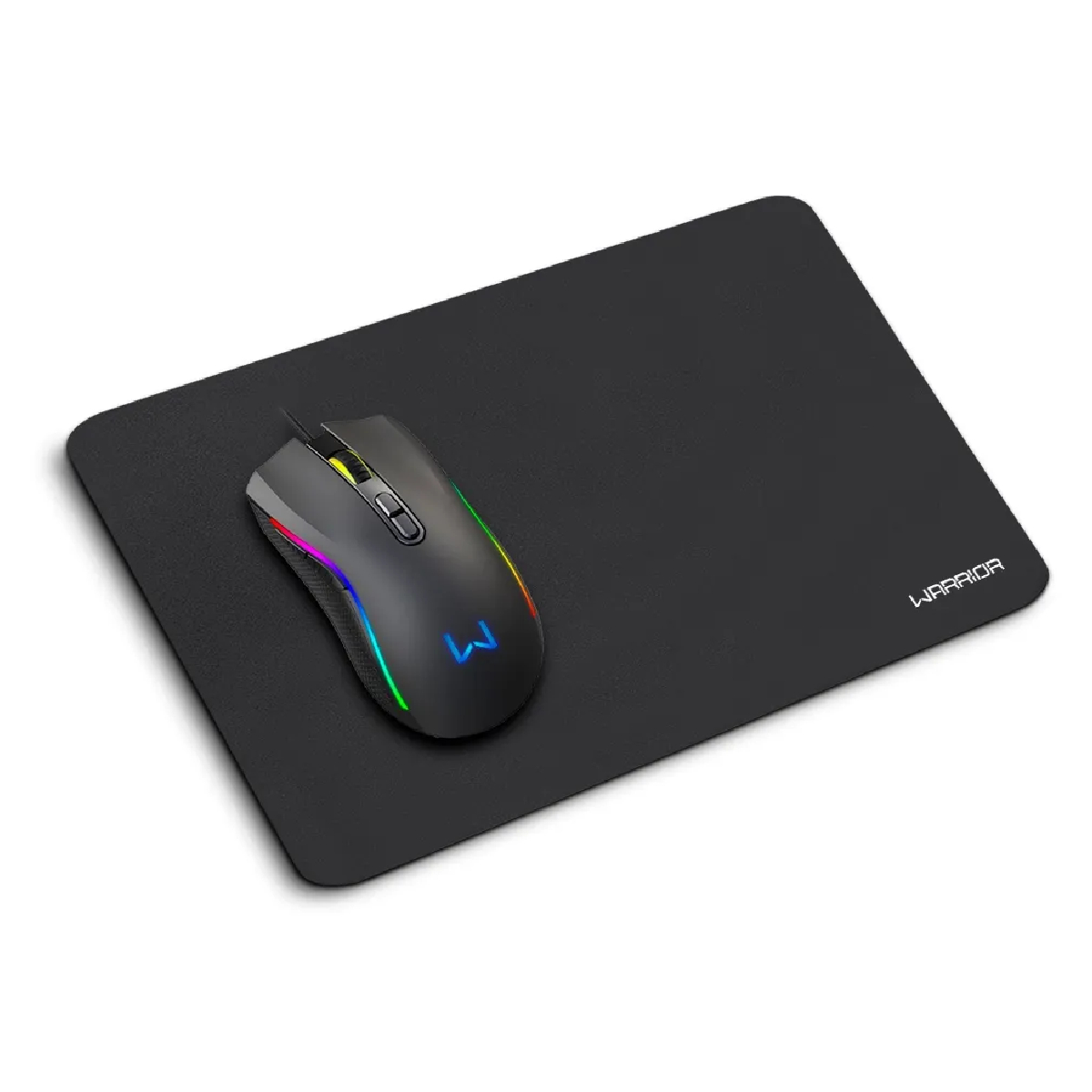 Kit Mouse e Mousepad Gamer Multilaser Warrior Armory - RGB - 3200dpi - MO396