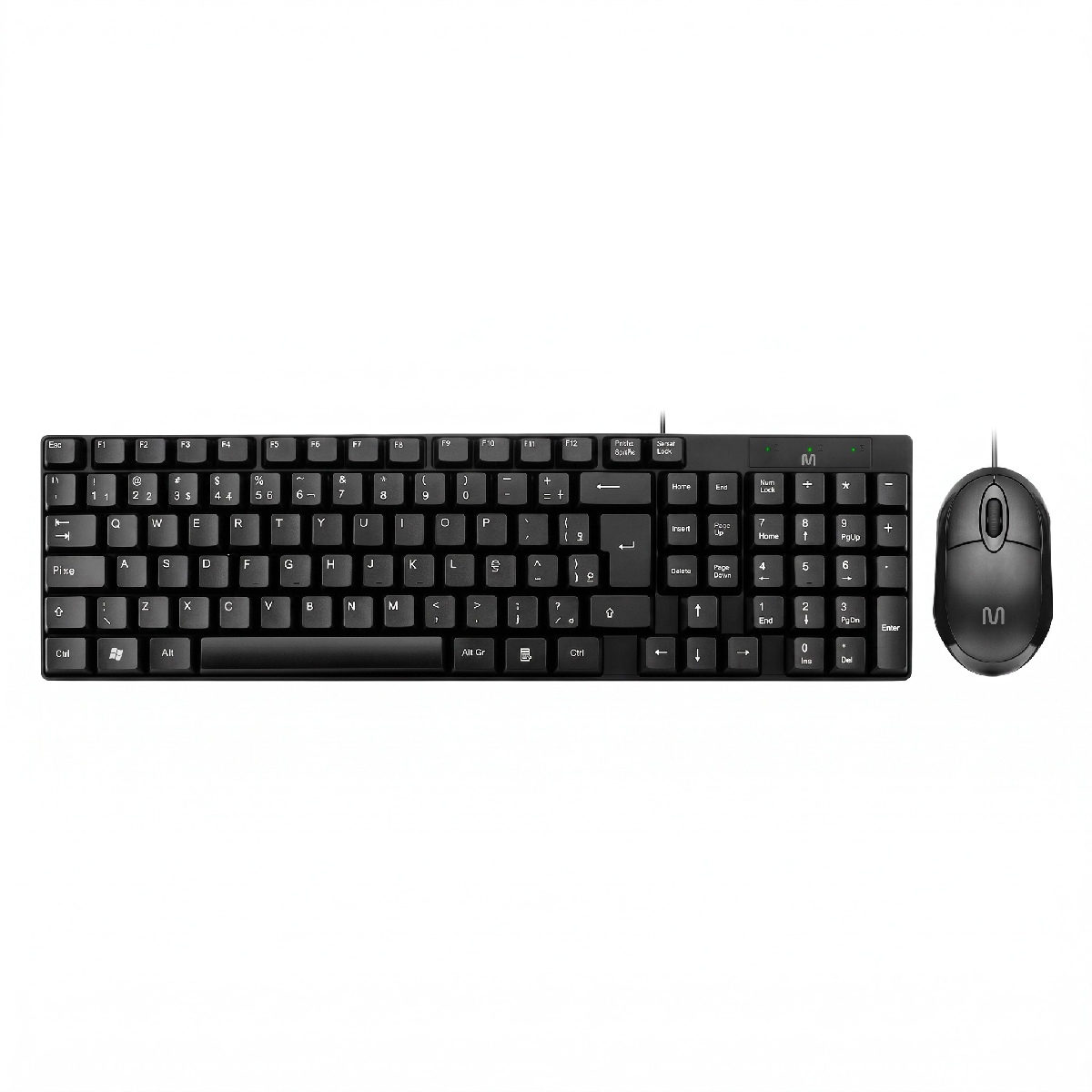 Kit Teclado e Mouse USB Multilaser CF50 - 1200dpi - Teclas Chocolate - Preto - TC309