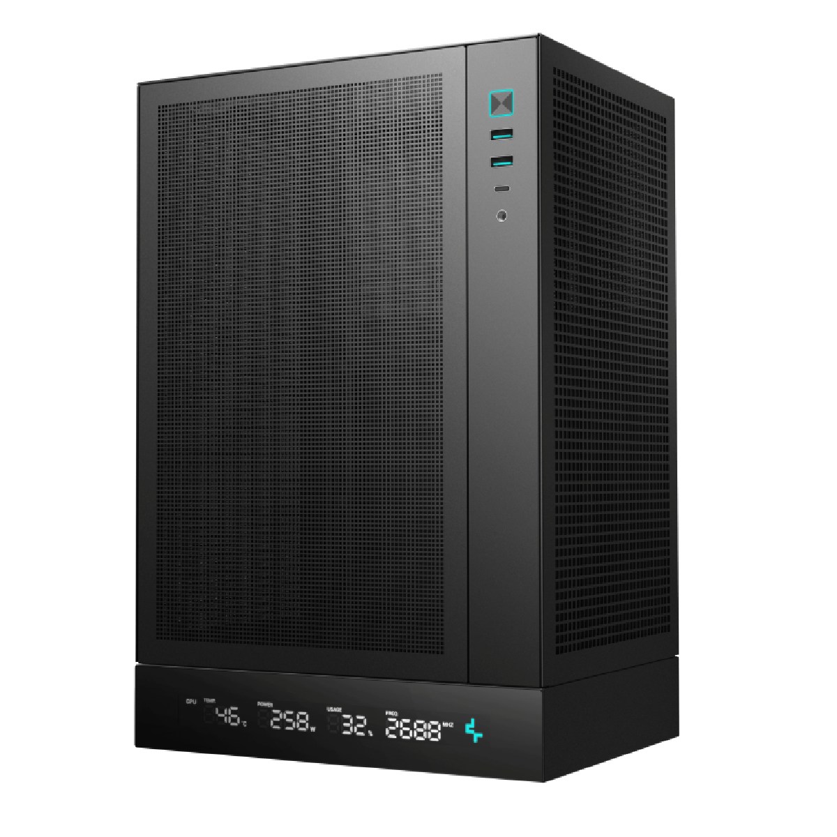 Gabinete Gamer DeepCool CH170 Plus - USB 3.0 / Tipo-C - Sem Fans - Mini ITX - Preto - R-CH170-BKNPI0D-G-1