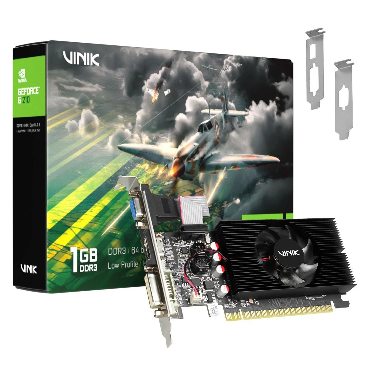 Placa de Vídeo GeForce G210 1GB GDDR3 64bits - Vinik - GPUVK2101GBLP