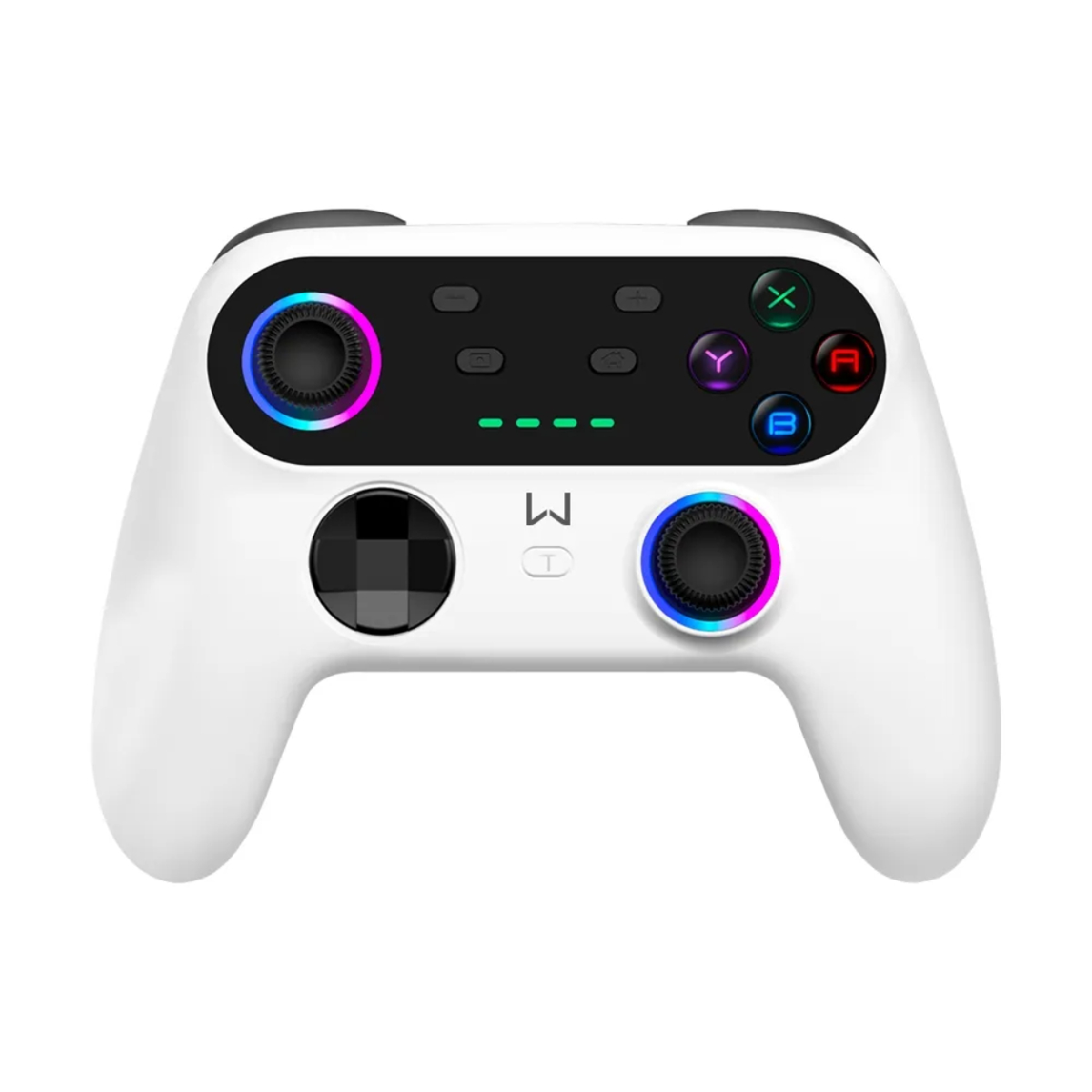 Controle Wireless Warrior Ultra Pro JS0092 - Motores de Vibração - Iluminação RGB - Bluetooth 5.3 - Branco