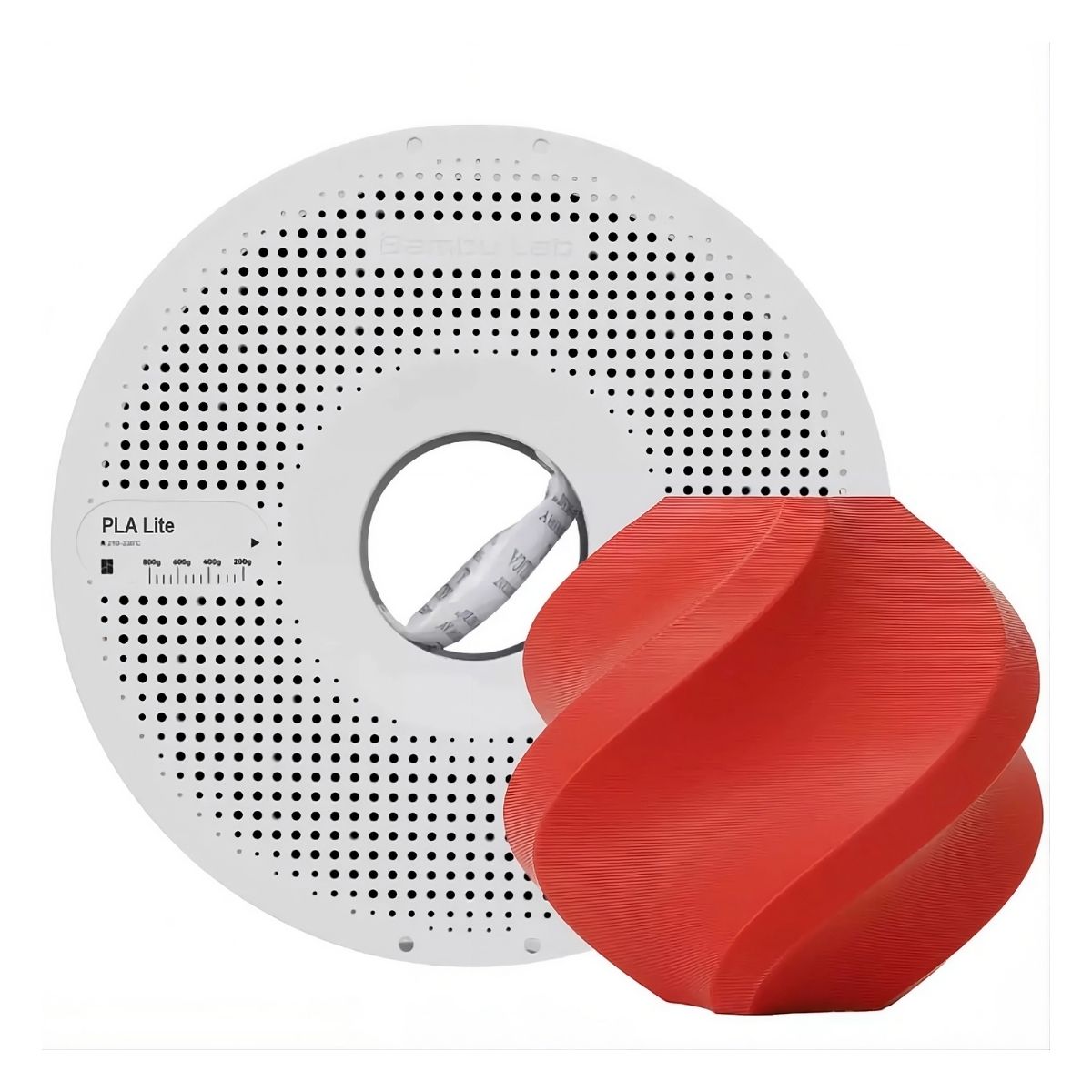 Filamento Para Impressora 3D - PLA LITE Vermelho Fosco - 1Kg - 1,75mm - Bambu Lab A18-R0-1.75-1000-SPL