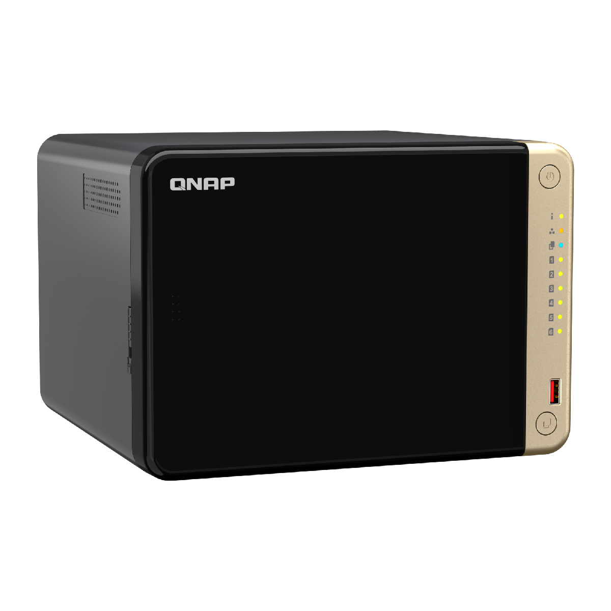 Storage NAS Qnap TS-664-8G - Nuvem Pessoal Privada - QuTS hero - 2 x 2.5 GbE - 2 Slots M.2 NVMe - PCIe - 6 baias SATA