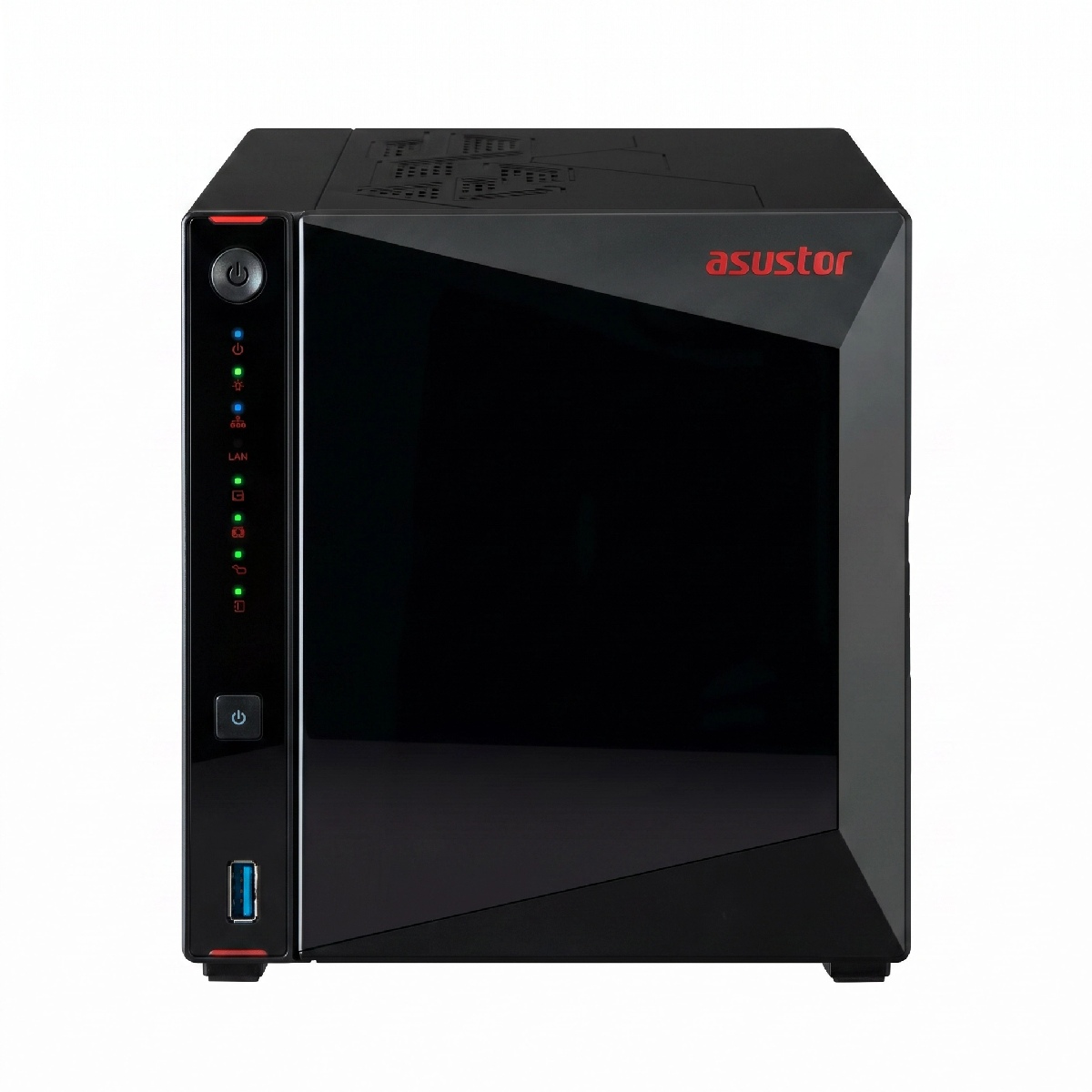 Storage NAS Asustor AS5404T - Nuvem Pessoal Privada - 2 x 2.5 GbE - 4 Slots M.2 NVMe - 4 baias SATA